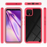 Wholesale Google Pixel 4 Clear Dual Defense Hybrid Case (Black)